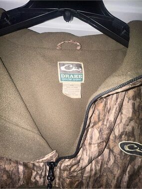 Drake Brown Camo Field Jacket with Olive Fleece Lining